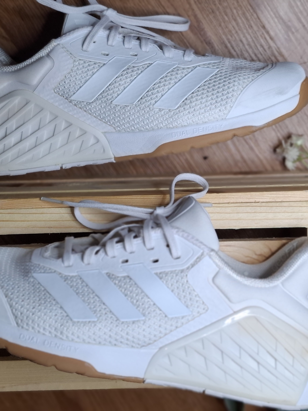 Adidas Men's White Training Shoes with Gum Sole